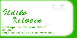 ildiko kilvein business card